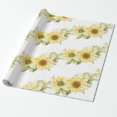 Weiche Aquarellblumen Geschenkpapier (Ungerollt)