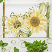 Weiche Aquarellblumen Geschirrtuch (Gefaltet)