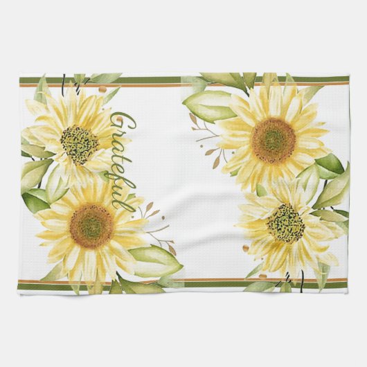 Weiche Aquarellblumen Geschirrtuch (Horizontal)