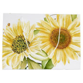 Weiche Aquarellblumen Große Geschenktüte (Rückseite)