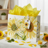 Weiche Aquarellblumen Große Geschenktüte