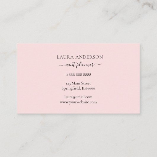 Weiche Aquarellblumen in rosa Hintergrundgeschäfte Visitenkarte (Rückseite)