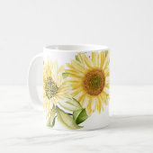 Weiche Aquarellblumen Kaffeetasse (Vorderseite Links)