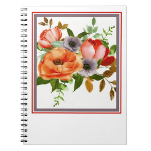 Weiche Aquarellblumen Notizblock