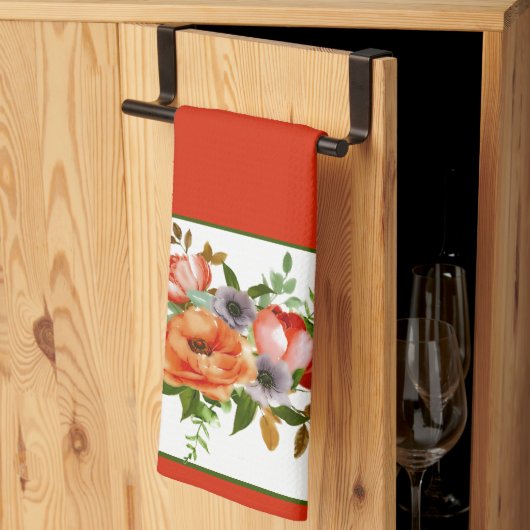 Weiche Aquarellfarbe Blumen Küchentücher (Drittel gefaltet)