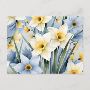 Weiche Aquarellfarbe mit zartem Dünndarm Postkarte