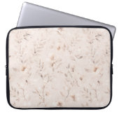 Weiche Aquarellfarben-Blumenzweige neutral beige Laptopschutzhülle (Vorderseite)