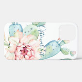 Weiche Aquarellpastellfarben blühende Kakteen Case-Mate iPhone Hülle (Rückseite (Horizontal))