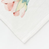 Weiche Aquarellpastellfarben blühende Kakteen  Fleecedecke (Ecke)