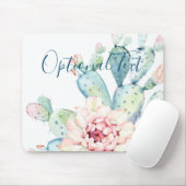 Weiche Aquarellpastellfarben blühende Kakteen Mousepad (Mit Mouse)