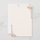 Weiche Aquarellpinke Blume Mitteilungskarte (Vorderseite)