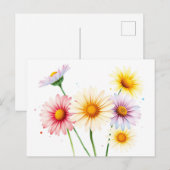 Weiche Aquarellsäcke mit verblassten Kanten Postkarte (Vorne/Hinten)