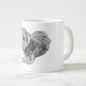 Weiche Augen, sanftes Soul Jumbo-Tasse (Vorderseite Rechts)