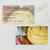 Weiche Bälle des Garns Visitenkarte (Vorne/Hinten)