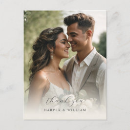 Weiche Baumwolle danke Foto Hochzeit Postcard Postkarte