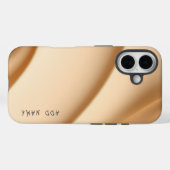 Weiche, beige Abstrakte Waves Case-Mate iPhone Hülle (Rückseite (Horizontal))