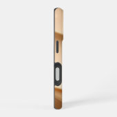 Weiche, beige Abstrakte Waves iPhone 16 Hülle (Rechte Seite)