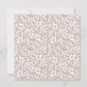 Weiche Beige und Weiße Floral Monogramm Mitteilungskarte (Rückseite)