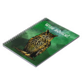 Weiche Beratung Owl Notebook Notizblock (Linke Seite)