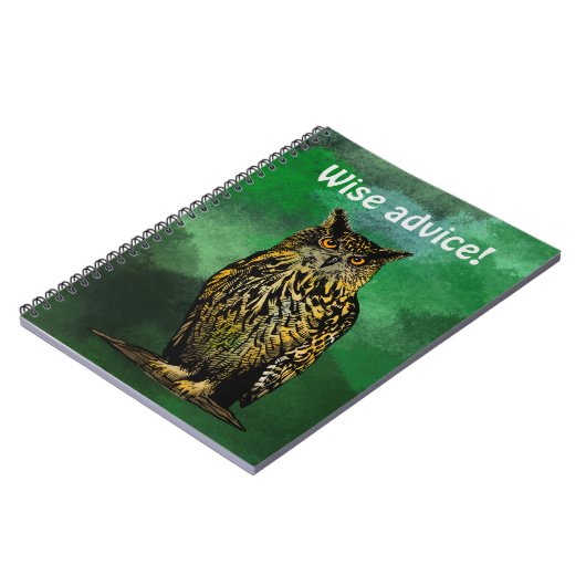 Weiche Beratung Owl Notebook Notizblock (Linke Seite)