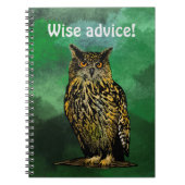 Weiche Beratung Owl Notebook Notizblock (Vorderseite)