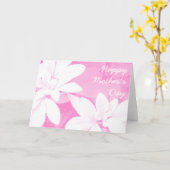 Weiche Blätter Rosa Vordergrundtext "Muttertag" Karte (Gelbe Blume)