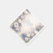 Weiche Blaubeer-Botanicals-Brautparty Serviette (Ecke)