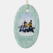 Weiche blaue Bäume Keramik Ornament (Rechts)