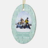 Weiche blaue Bäume Keramik Ornament (Links)