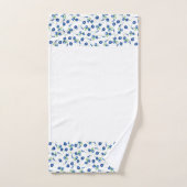 Weiche blaue Blumen Pattern Badetuch Set (Handtuch)