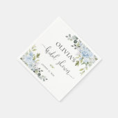 Weiche Blaue Botanische Brautdusche Serviette (Ecke)