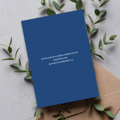 Weiche Blaue Florale Empfangs-RSVP-QR-Code-Karte Begleitkarte