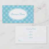 Weiche blaue Gingham Visitenkarte (Vorne/Hinten)