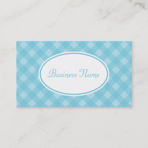 Weiche blaue Gingham Visitenkarte