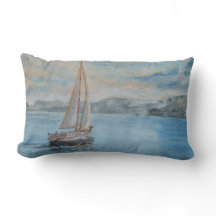 Weiche blaue nautische Meereslandschaft-Kissenroll