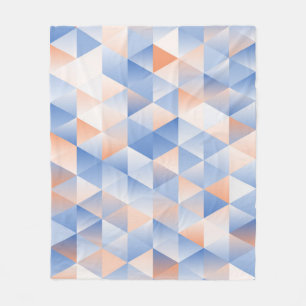Weiche Blaue Orange Dreiecke Fleecedecke