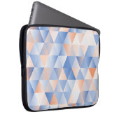 Weiche blaue Orangendreiecke Laptopschutzhülle (Vorne Rechts)