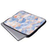 Weiche blaue Orangendreiecke Laptopschutzhülle (Vorne Knopf)