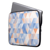 Weiche blaue Orangendreiecke Laptopschutzhülle (Vorderseite Links)