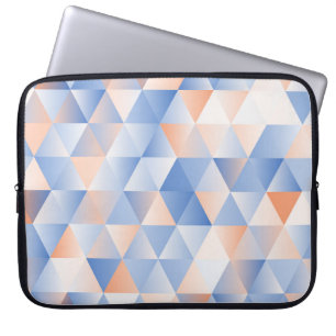 Weiche blaue Orangendreiecke Laptopschutzhülle