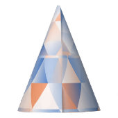 Weiche blaue Orangendreiecke Partyhütchen (Rückseite)
