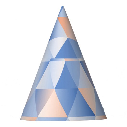 Weiche blaue Orangendreiecke Partyhütchen (Vorderseite)