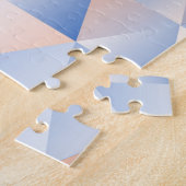 Weiche blaue Orangendreiecke Puzzle (Seite)