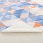 Weiche blaue Orangendreiecke Sherpadecke (3/4)