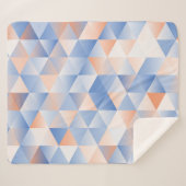 Weiche blaue Orangendreiecke Sherpadecke (Vorderseite (Horizontal))