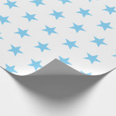 Weiche blaue Sterne Geschenkpapier (Ecke)