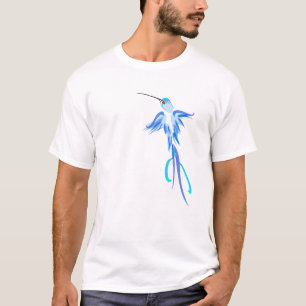 Weiche blaue Summenvogel-Shirts T-Shirt