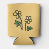Weiche Blume gelb Dosenkühler (Vorderseite)