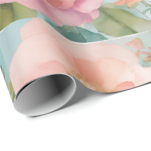 weiche Blume Geschenkpapier (Rolleneckpunkt)
