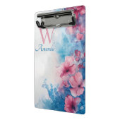 Weiche Blume in Rosa und Blau Mini Klemmbrett (Gewinkelt2)